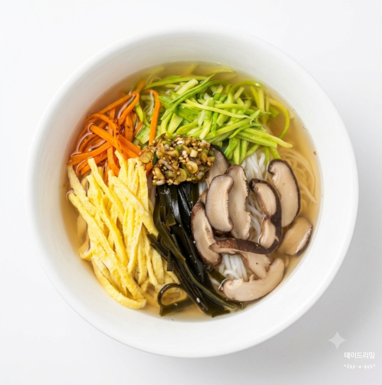 면 요리 잔치국수 레시피  담백하고 깊은 육수 만드는 법