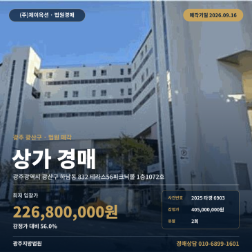 광주 광산구 하남동 테라스56피크닉몰 근린상가경매 권리분석 2025타경6903 썸네일