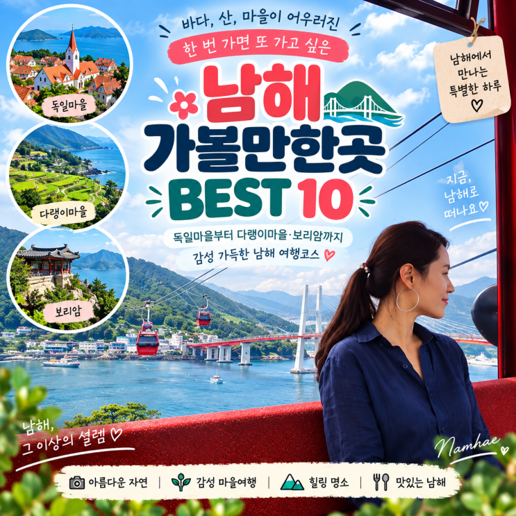 남해 가볼만한곳 BEST 10｜독일마을부터 다랭이마을·보리암까지 여....