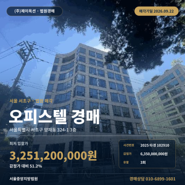 양재동 오피스텔 경매 매헌초 남측 인근 건물 156평 2025타경102910 썸네일