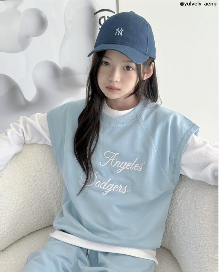 MLB키즈모자 추천, 어린이캡모자로 고른 머리둘레 조절 아동볼캡