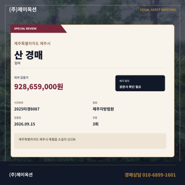 제주애월읍산경매ㅣ소길리 산236ㅣ2025타경8087 썸네일