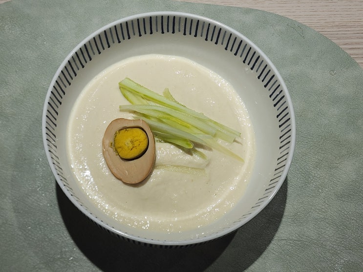 콩국수 만들기 콩물 레시피 우뭇가사리 콩국물