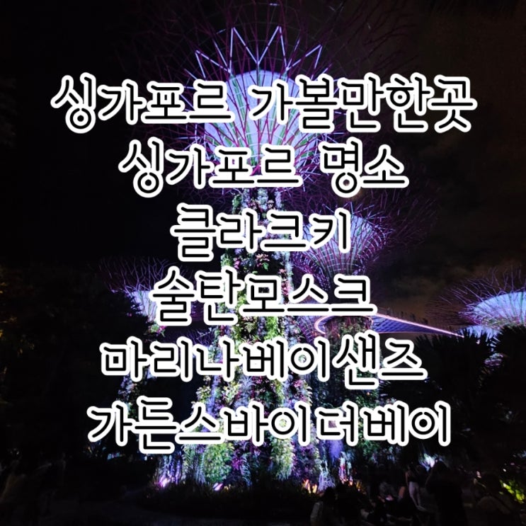 혼자 해외여행 싱가포르 여행기3(술탄모스크,하지레인,마리나베이....