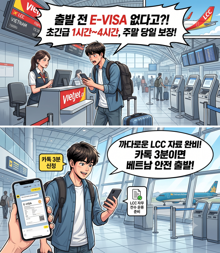 베트남 비자 당일 발급: 365일 1시간 4시간 초긴급 안심 출국 대표 이미지