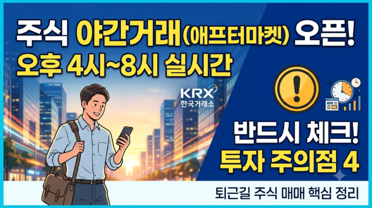 퇴근 후 주식 거래 될까? 한국거래소 애프터마켓 실시간 매매 방법과 주의점 : 네이버 블로그