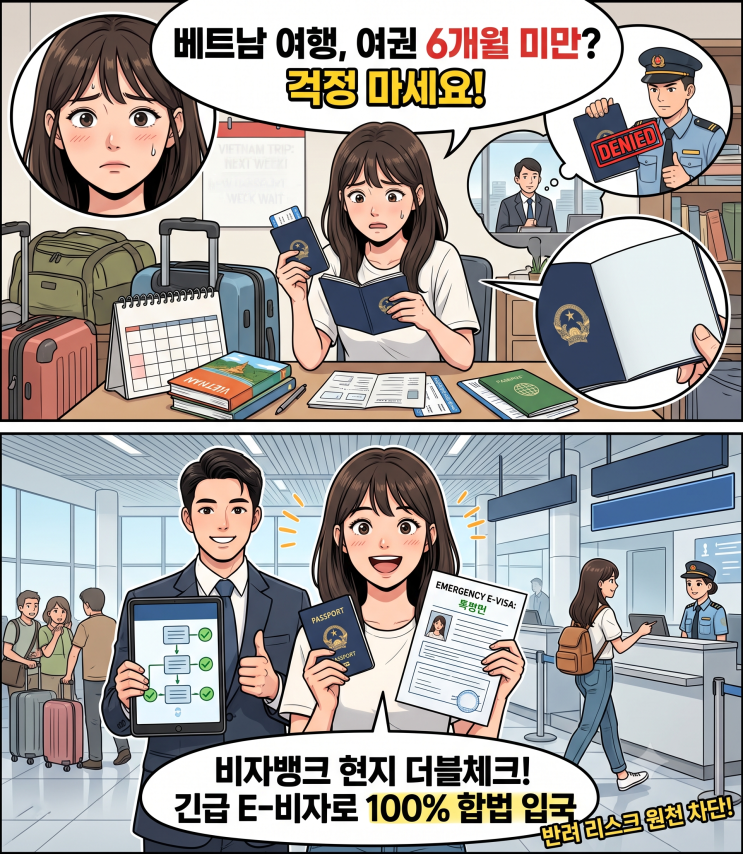 베트남 여권 유효기간 부족: 의심 불신 없이 100% 출발 가능 방법 대표 이미지