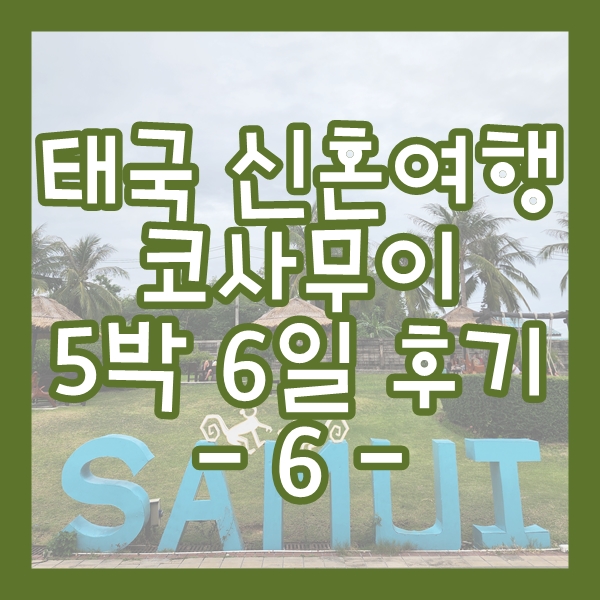 태국 코사무이 신혼여행 6일차 - 반얀트리 마지막 조식 & 빅 부다 사....