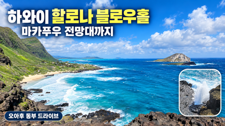 하와이 할로나 블로우홀·마카푸우 전망대, 오아후 동부 드라이브