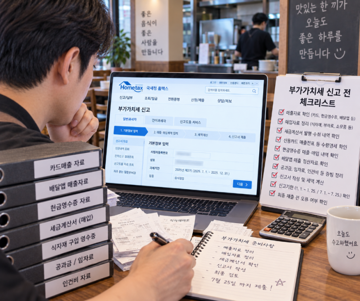 식당 사업자 부가세 신고 어떻게 할까? 초보 사장님 필독 : 네이버 블로그
