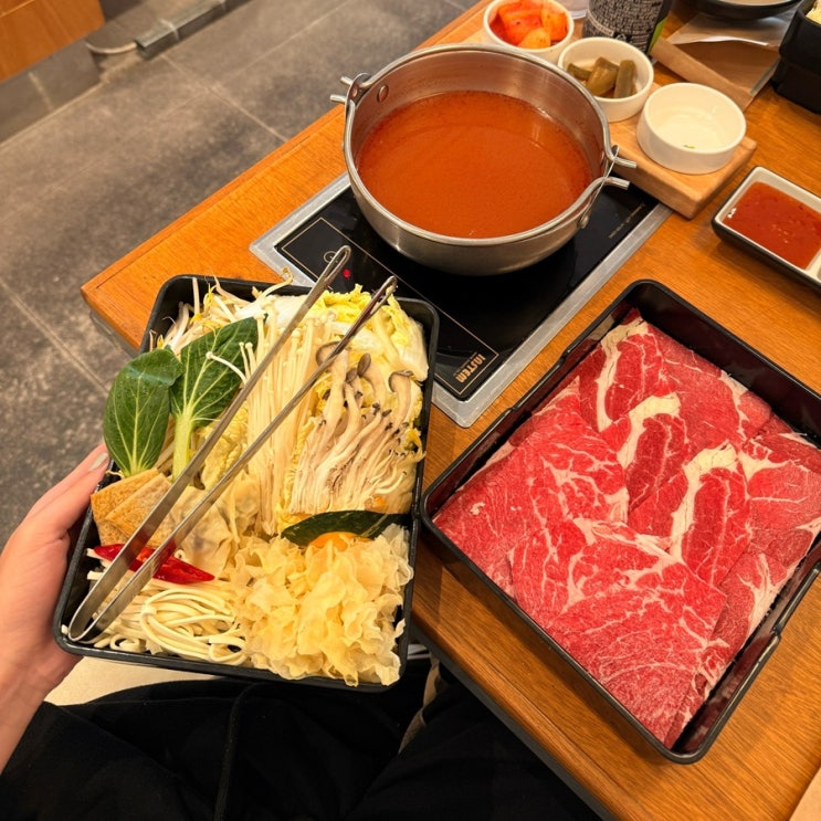 부산명지점심맛집 솥밥샤브 명지점｜매콤샤브부터 쿠시카츠까지