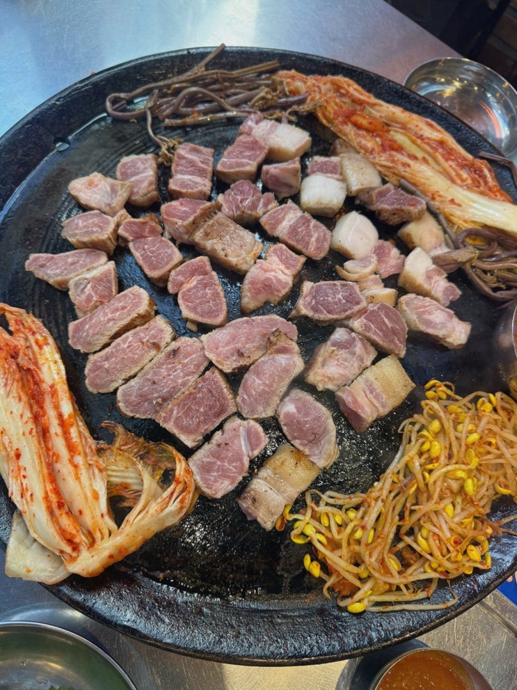 (동두천 솥뚜껑 삼겹살) 비전동맛집, 아이랑 솥뚜껑 분위기 제대로