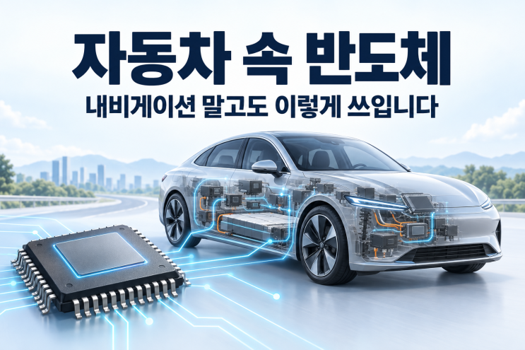자동차에도 반도체가 이렇게 많이? 내비게이션 말고도 쓰이는 곳들 : 네이버 블로그