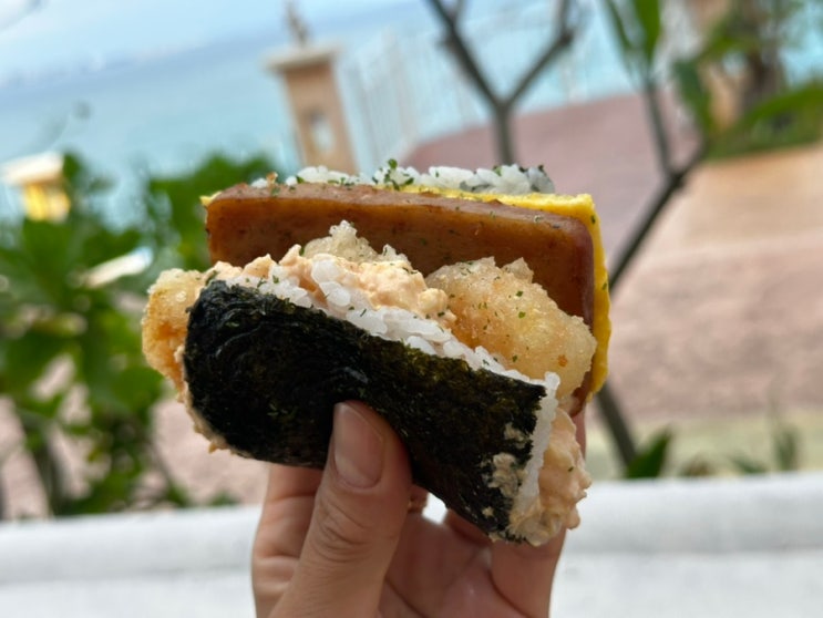 오키나와 아메리칸빌리지 맛집 아침 오픈런 포크타마고 오니기리 ....