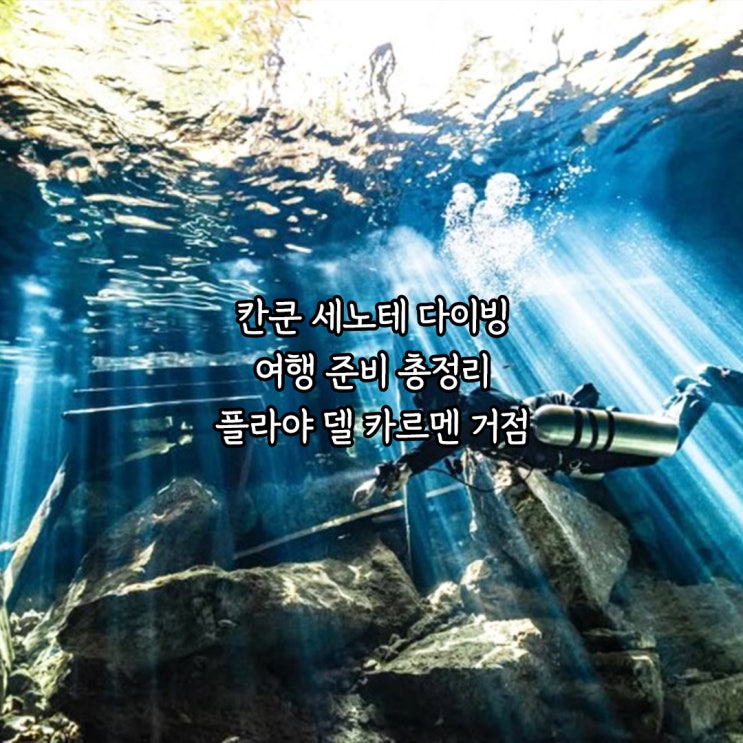 멕시코 칸쿤 여행 준비 총정리 플라야 델 카르멘 세노테 다이빙