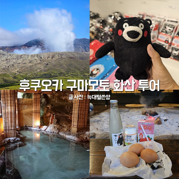 후쿠오카 버스투어 추천 구마모토 아소산 화산 투어 여행