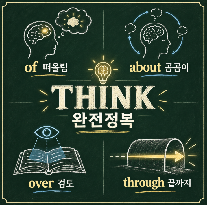 think 관련 숙어 총정리｜think of, think about 차이와 암기 꿀팁 : 네이버 블로그
