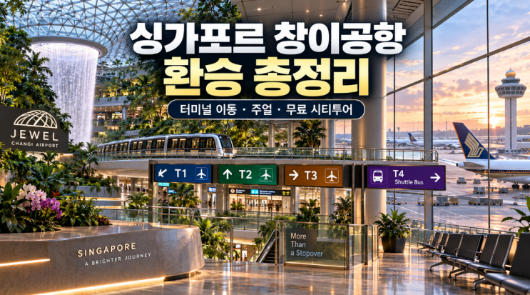 싱가포르 창이공항 환승 총정리｜터미널 이동·주얼·무료 시티투어....