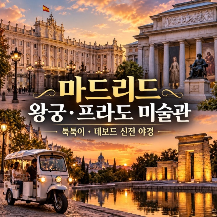 마드리드 왕궁·프라도 미술관 후기｜툭툭이 타고 데보드 신전 야경....