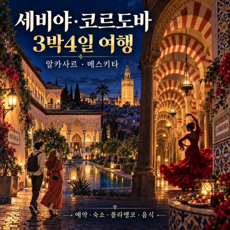 세비야·코르도바 여행 3박4일｜알카사르 예약·숙소·메스키타·플....