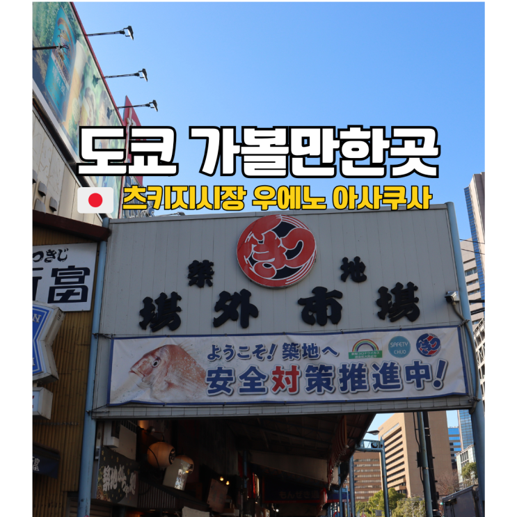 도쿄 가볼만한곳 츠키지시장 우에노 아메요코 아사쿠사 여행