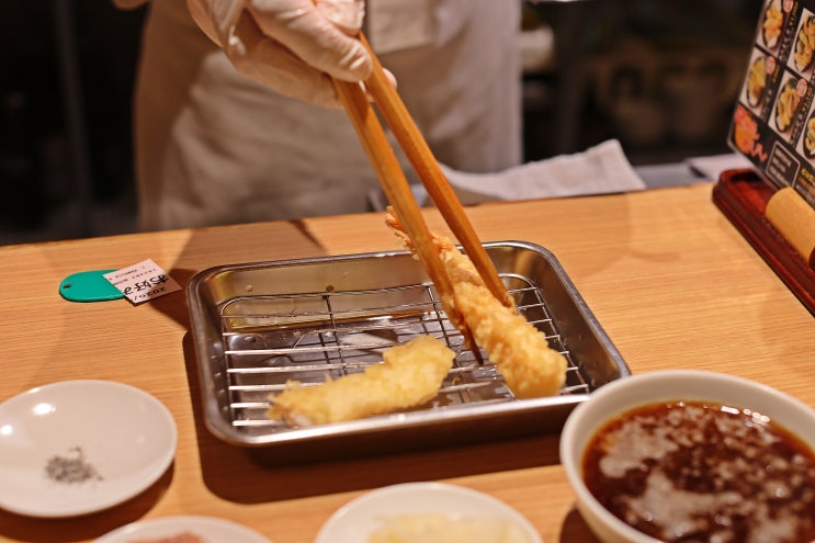 후쿠오카 튀김 맛집 텐푸라 히라오 웨이팅 오코노미정식과 역대급 ....