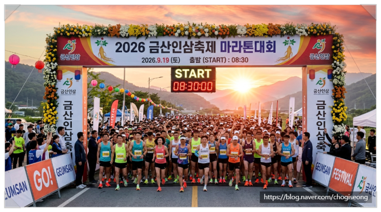[대회 참가 후기] 2026 금산 인삼축제 마라톤 대회를 참가하다(2026.9.19)