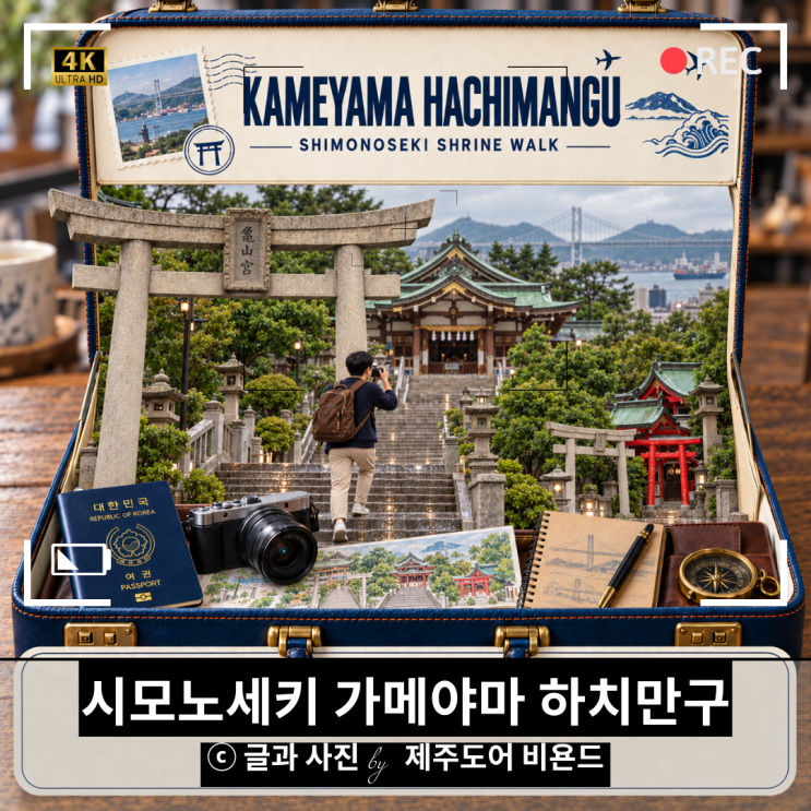 일본 소도시 여행 시모노세키 가메야마 하치만구, 가메야마 포대 터....