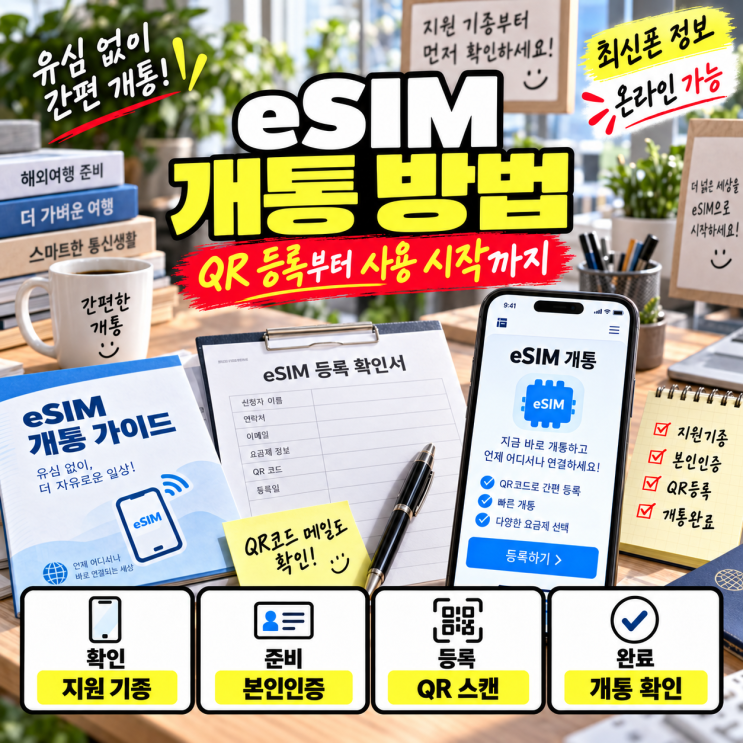 eSIM 개통 방법, 지원 기종 확인부터 QR 등록·사용 시작까지