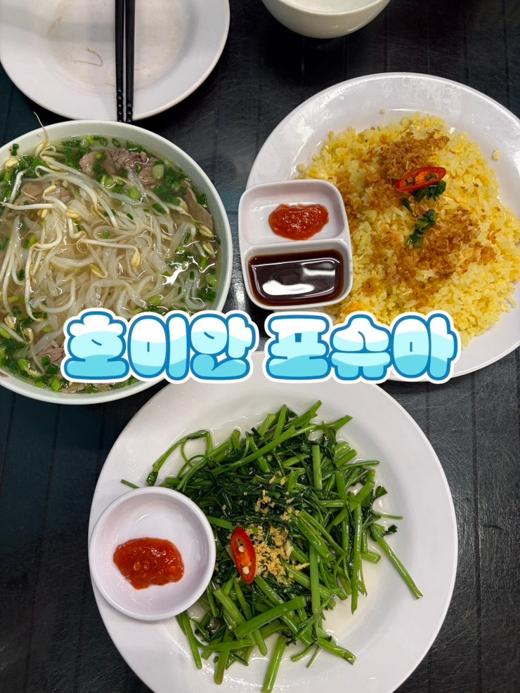 호이안 올드타운 맛집 포슈아 I 쌀국수 계란볶음밥 모닝글로리 ₊˚....