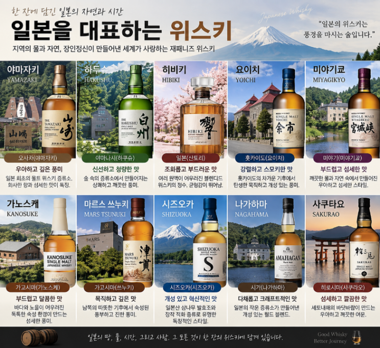일본 위스키 증류소 총정리｜야마자키·하쿠슈·요이치부터 한국인 ....