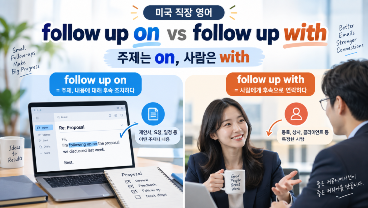 follow up, on은 언제 붙일까 : 네이버 블로그