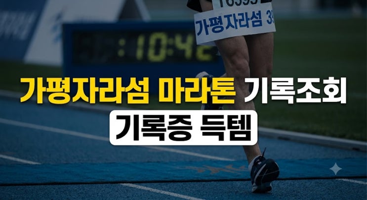 가평자라섬 마라톤 기록조회 방법: 공식 홈페이지 검색과 모바일 기록증 발급 가이드
