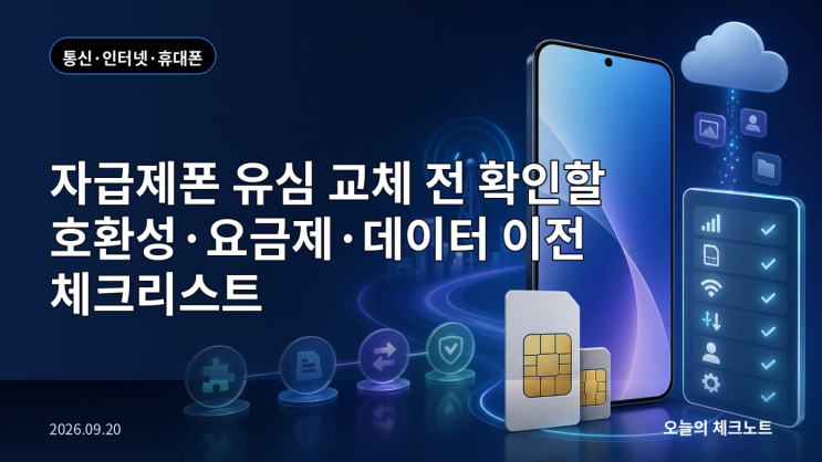 초기화 전에 제조사 계정과 구글 또는 애플 계정의 기기 찾기 기능을 해제해야 새 사용자가 활성화하지 못하는 문제를 줄일 수 있습니다. 결국자급제폰과 유심교체는 ‘유심을 꽂는 작업’보다 사전 확인이 중요합니다. 모델 호환성, 요금제 조건, 데이터 백업, 개통 후 통화·문자·데이터 점검까지순서대로 진행하면 불필요한 재개통과 데이터 손실을 예방할 수 있습니다.