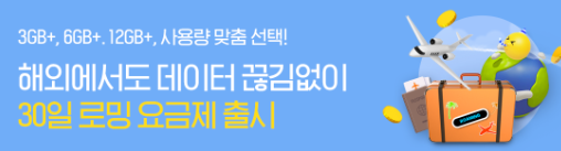 알뜰폰도 해외 로밍이 될까요? SK 세븐모바일 30일 로밍 요금제 알아보기