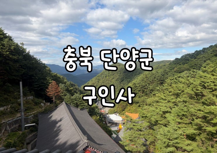 [충북/단양/구인사] 4박 5일 여정 (feat. 부산출발_국내 최대규모 사찰)