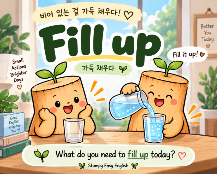영어표현 fill up 뜻, ‘가득 채우다’ 영어로 이렇게 간단해요 : 네이버 블로그