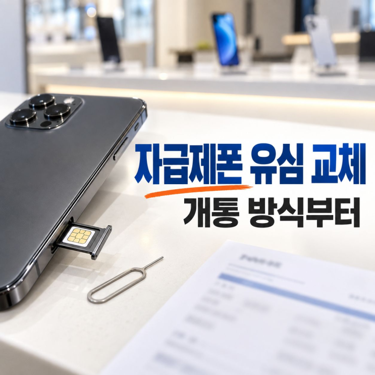 자급제폰유심교체로 통신비 아끼려면 개통 방식부터 확인하기자급제폰을 새로 샀거나 사용 중인 공기계로 옮기려면 기기보다 먼저 회선 방식을 확인해야 합니다. 유심만... 이어서 실제 온라인으로 개통했던순서를 공유해드릴게요. ① 쉬운개통.com 접속 ② 사용할 통신망 선택 ③ 안면 인증하기 ④ PASS, 카카오, 토스 등 간편 인증서 진행하기 ⑤ 유심 정보...