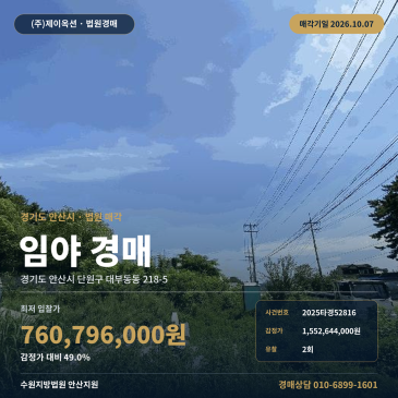 안산산경매 대부동동 부동산경매 2025타경52816 썸네일