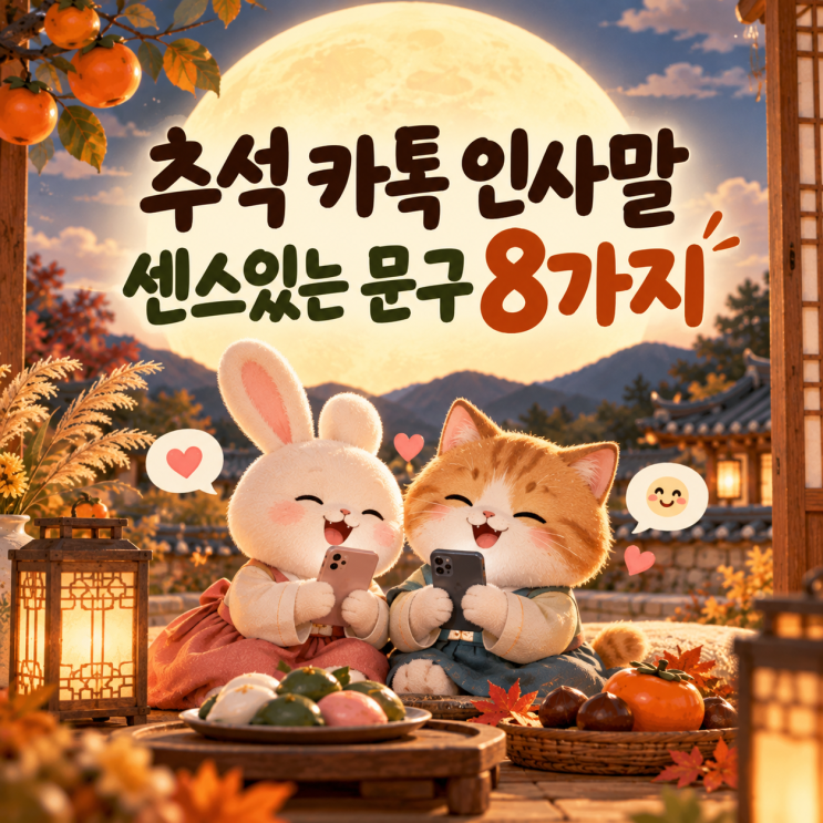 추석카톡인사말추천, 센스있는 명절 문구 웃긴 이미지 8가지