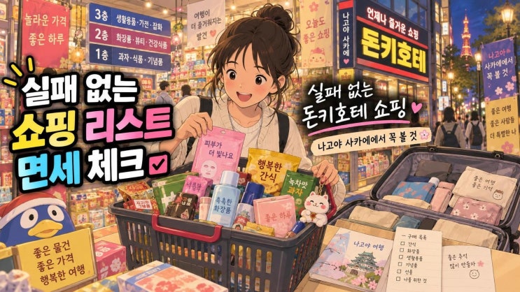 돈키호테 추천템 실패 없이 고르는 법｜나고야 사카에 쇼핑리스트....
