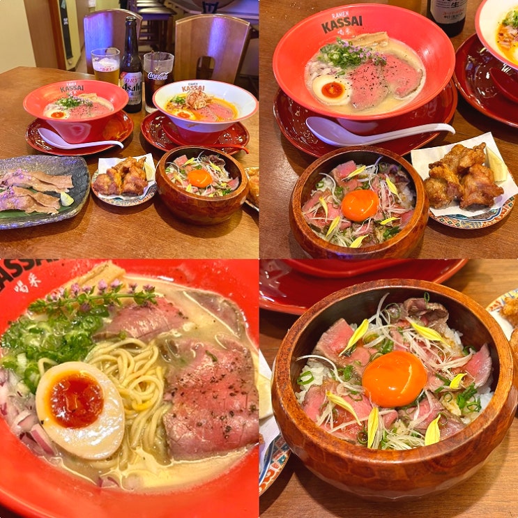 오사카 난바 맛집 닛폰바시 오리 와규 매운 라멘 갓사이