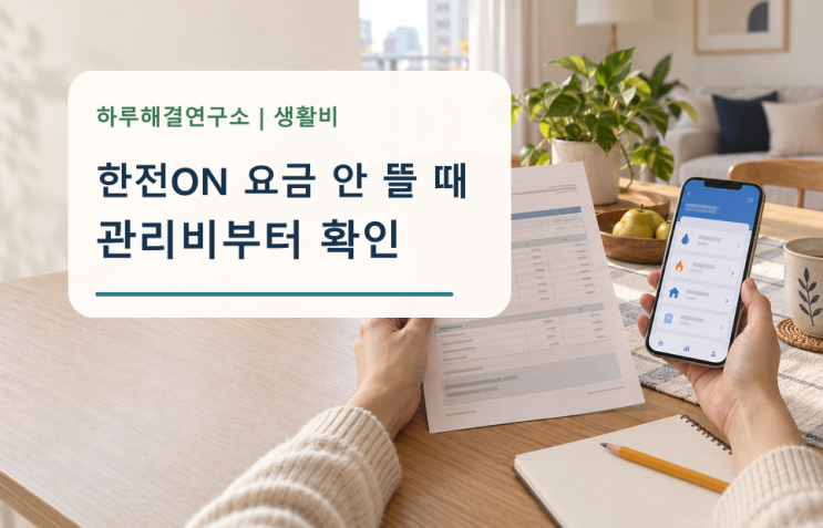 한전ON 전기요금 조회 안 될 때, 아파트 관리비 청구부터 확인 : 네이버 블로그