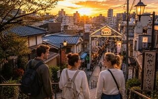 야나카 긴자 & 네즈 신사 반나절 역사 워킹 투어 - 도쿄 전통 거리와 ....