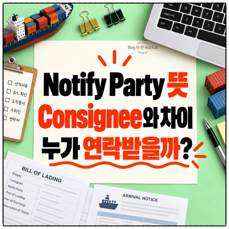 Notify Party 뜻 Consignee 차이 선하증권 도착통지처는 누구일까 : 네이버 블로그