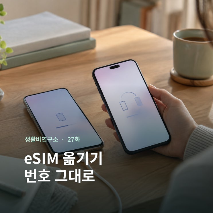아이폰 eSIM옮기기, 새아이폰18로 번호 그대로전환하는 법