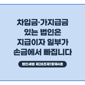 업무무관자산·가지급금 지급이자, 얼마나 손금에서 빠지나요? (법인 잉여금·급여 설계 시리즈 5편)