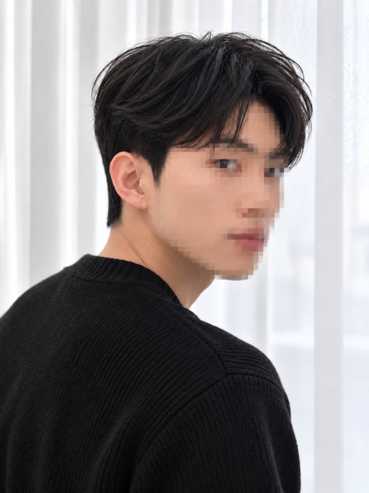 진주 미용실 아이롱펌 세미리프, 자연스러운 볼륨과 흐름을 살린 남자머리 : 네이버 블로그