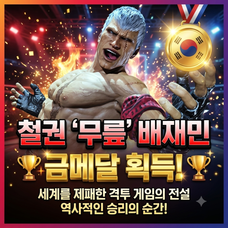 철권무릎배재민금메달소식과 경기 비하인드