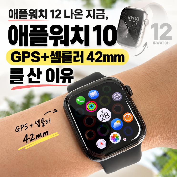 애플워치 12 나온 지금, 애플워치 10 GPS+셀룰러 42mm를 산 이유 : 네이버 블로그